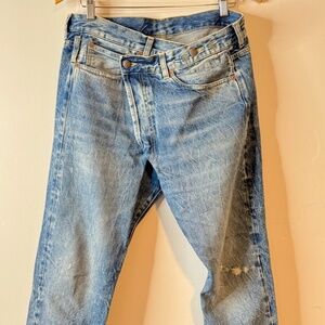 R13 Cross-Over Jeans in Kelly Wash Size 26